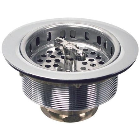 Danco 0343426 Twist Tight Kitchen Sink Strainer Assembly; 3.5 in.; Stainless Steel; Chrome Plated 343426